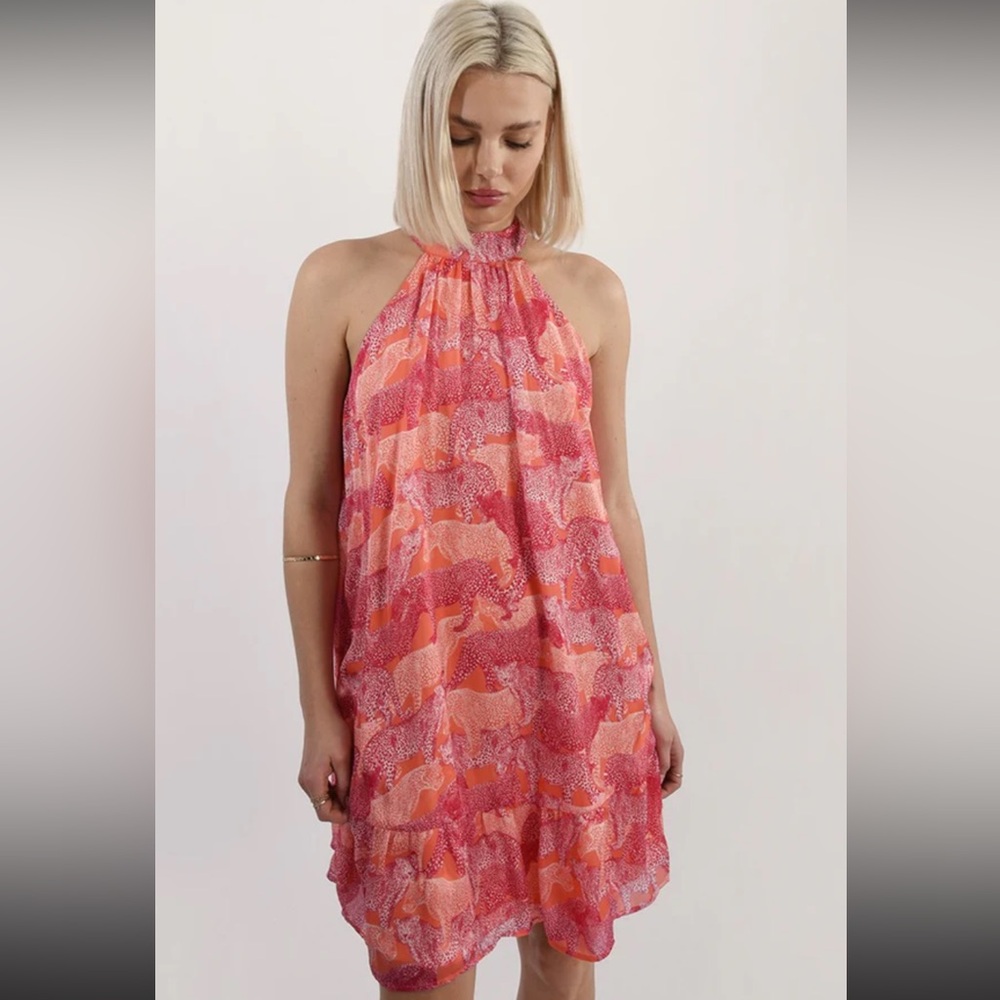 Molly Bracken Red and Orange Patterned Dress